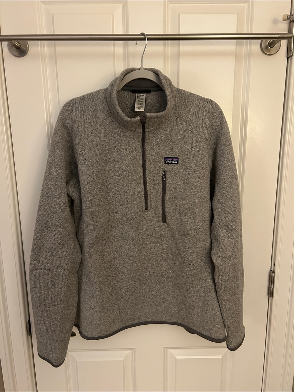 Patagonia Gray Zip-Neck Fleece Pullover
